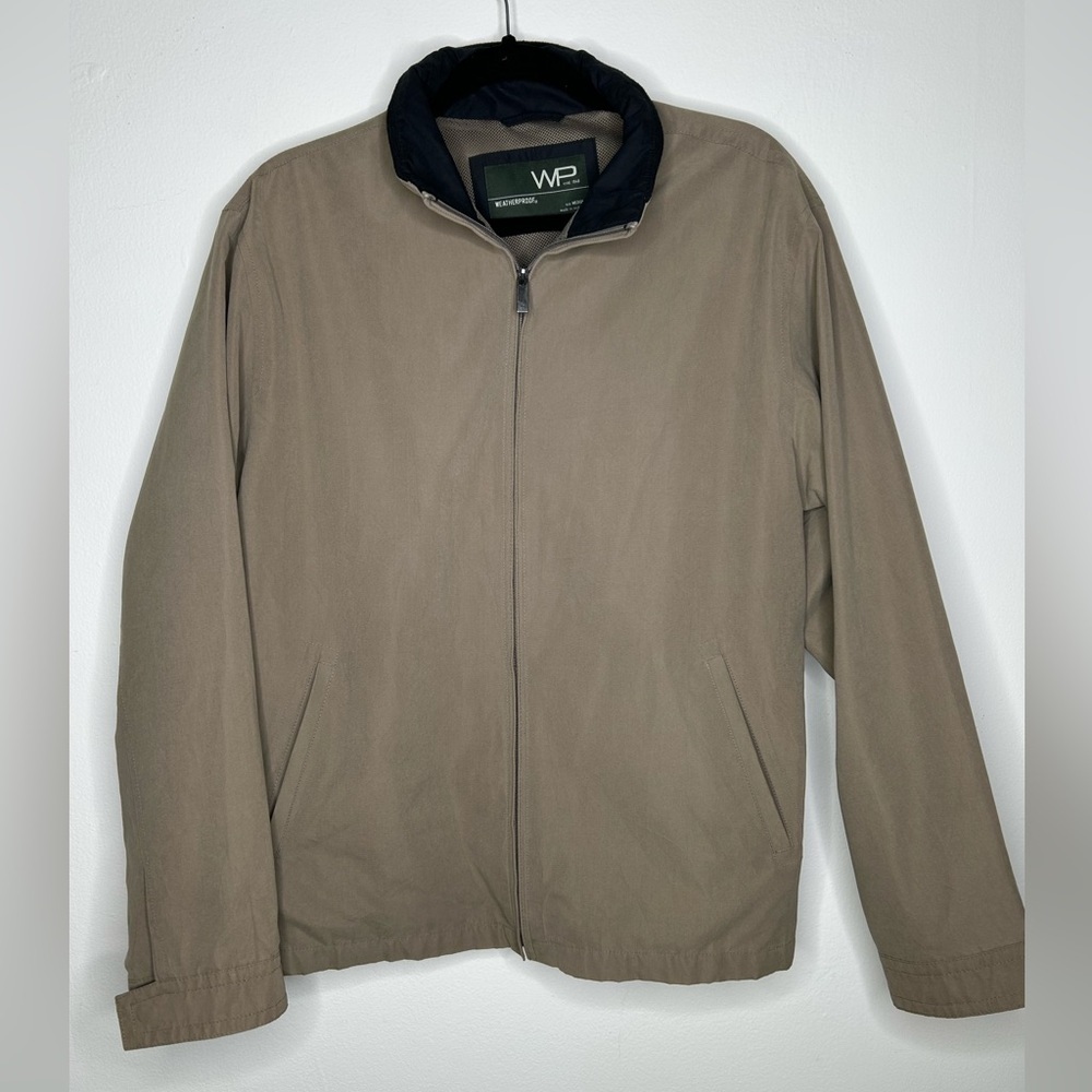 Weatherproof Wp Lightweight Beige Windbreaker Jacket Size Medium